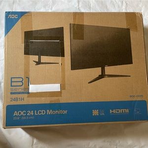 AOC 24 B1H 24 LCD Monitor Black Open Box. HDMI